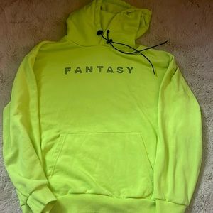 FOREVER 21 MENS NEON GREEN FANTASY HOODIE